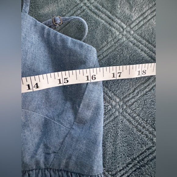 NWT JCrew Tie-back tiered chambray dress - Picture 7 of 7